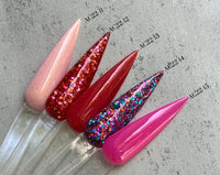 Photo shows swatch of Dipnotic Nails AC22-13 Pink Nail Dip Powder Dipnotic Nails 2022 Advent Calendar