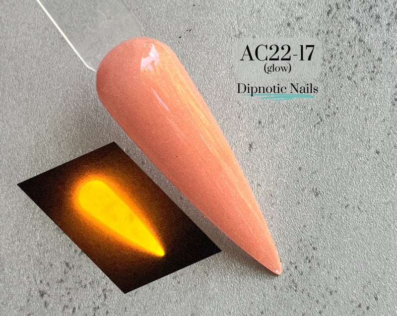 AC22-17 Coral Orange Glow Nail Dip Powder Dipnotic Nails 2022 Advent C
