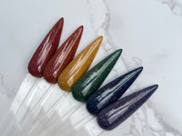 Photo shows swatch of Dipnotic Nails Autumn Stardust Collection Expansion Nail Dip Powder Collection