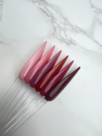Photo shows swatch of Dipnotic Nails Blush Collection Pink Nail Dip Powder Collection