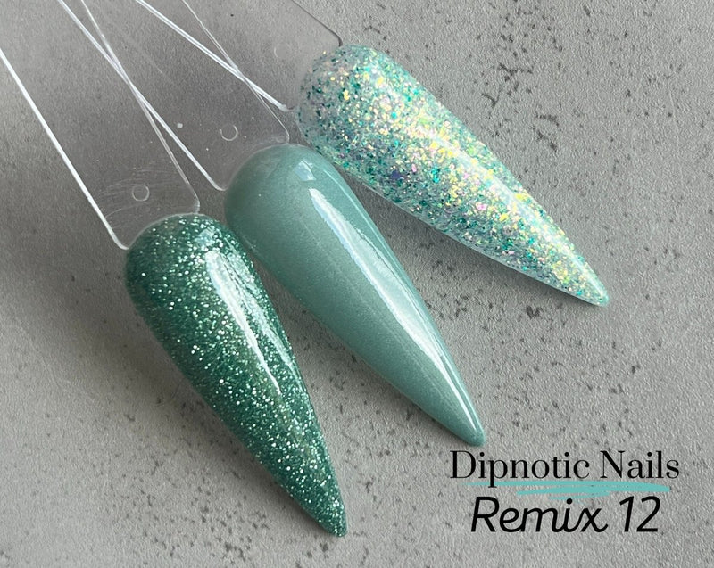 Photo shows swatch of Dipnotic Nails Dipnotic Remix 12- Nail Dip Powder Collection