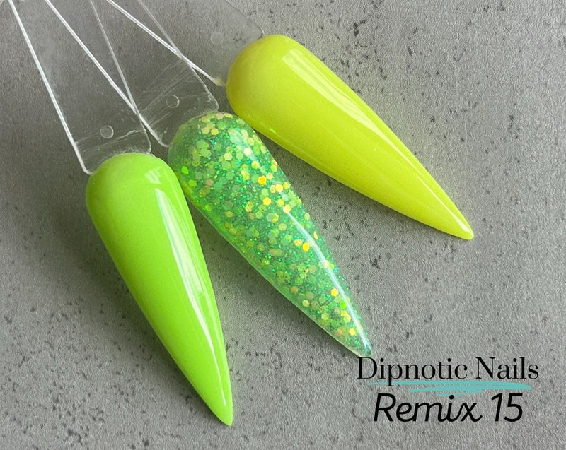 Photo shows swatch of Dipnotic Nails Dipnotic Remix 15- Nail Dip Powder Collection