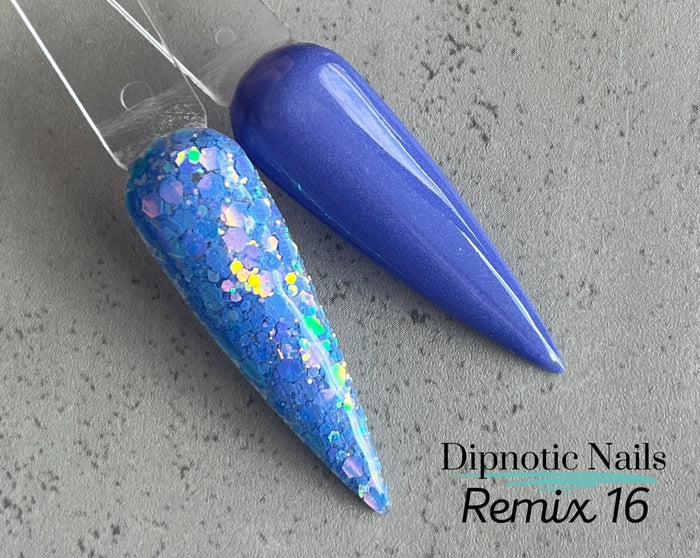 Photo shows swatch of Dipnotic Nails Dipnotic Remix 16- Nail Dip Powder Collection