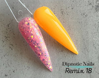 Photo shows swatch of Dipnotic Nails Dipnotic Remix 18- Nail Dip Powder Collection