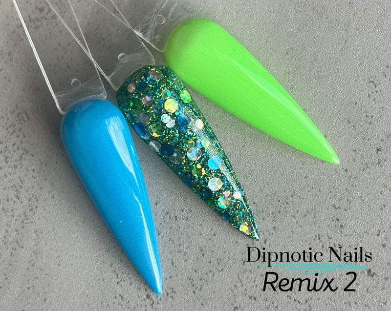 Photo shows swatch of Dipnotic Nails Dipnotic Remix 2- Nail Dip Powder Collection