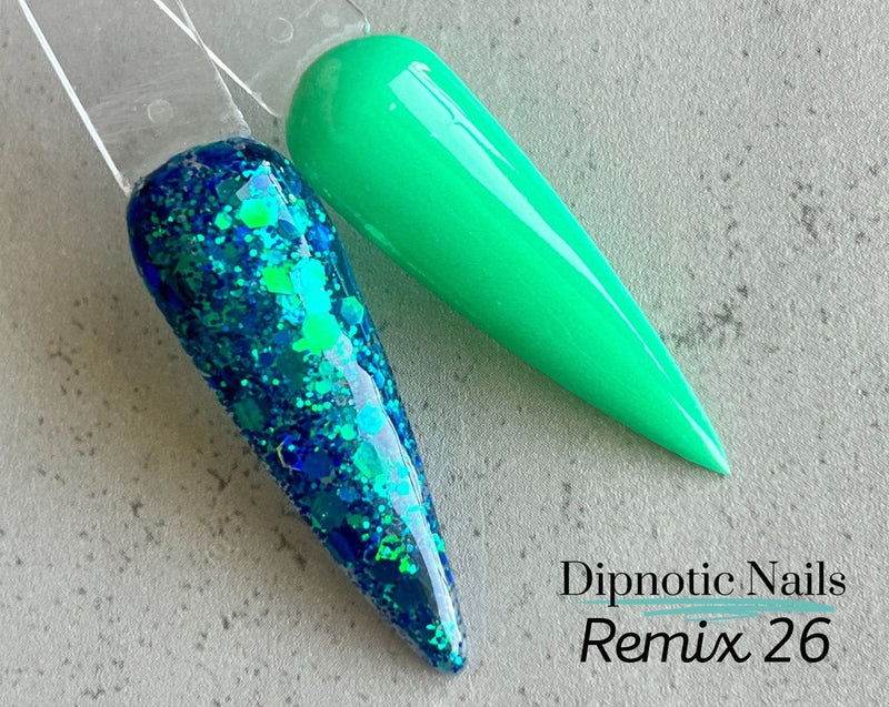 Photo shows swatch of Dipnotic Nails Dipnotic Remix 26- Nail Dip Powder Collection