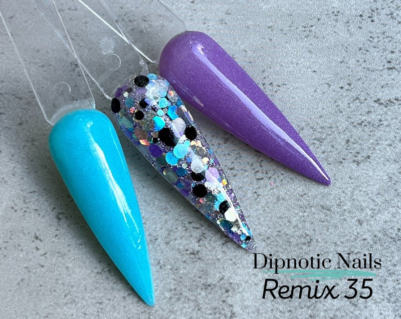 Photo shows swatch of Dipnotic Nails Dipnotic Remix 35- LIMITED EDITION Nail Dip Powder Collection