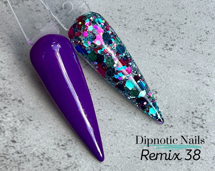 Photo shows swatch of Dipnotic Nails Dipnotic Remix 38- LIMITED EDITION Nail Dip Powder Collection