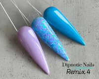 Photo shows swatch of Dipnotic Nails Dipnotic Remix 4- Nail Dip Powder Collection