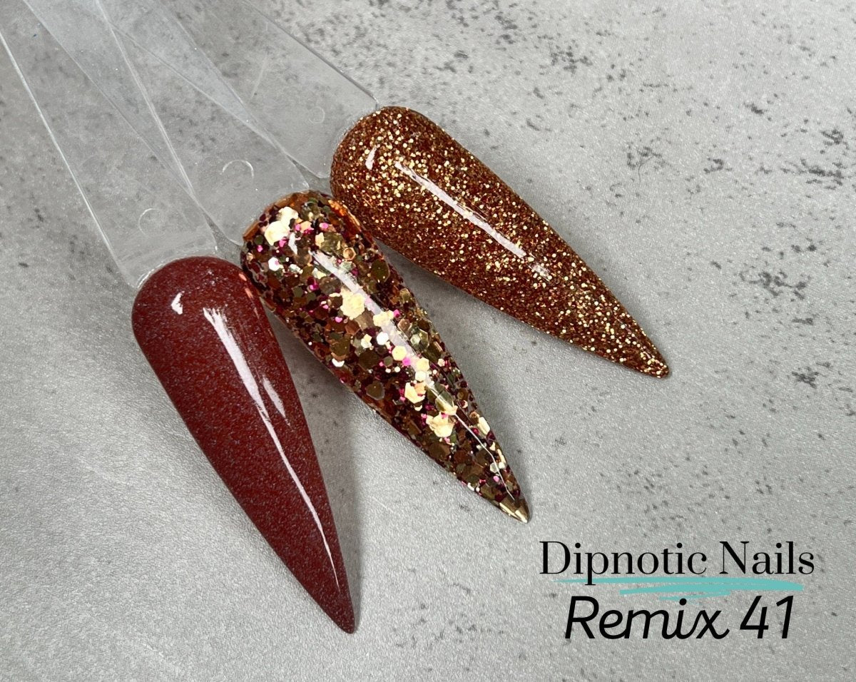 Photo shows swatch of Dipnotic Nails Dipnotic Remix 41- Nail Dip Powder Collection