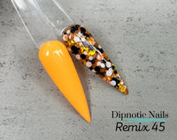 Photo shows swatch of Dipnotic Nails Dipnotic Remix 45- Glow Nail Dip Powder Collection