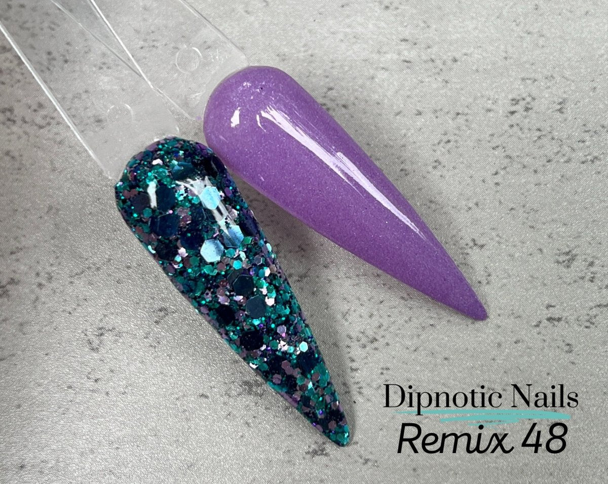Photo shows swatch of Dipnotic Nails Dipnotic Remix 48- Nail Dip Powder Collection