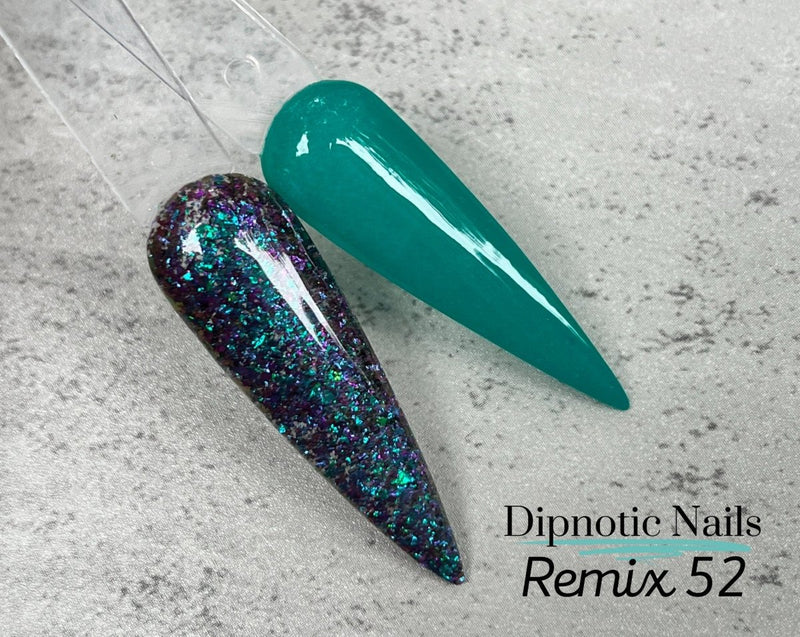 Photo shows swatch of Dipnotic Nails Dipnotic Remix 52- Glow Nail Dip Powder Collection