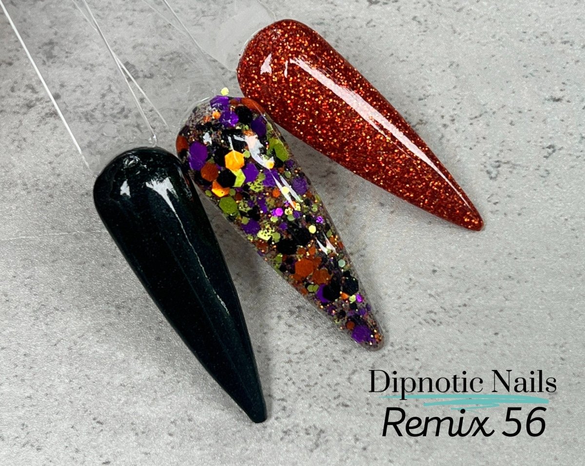 Photo shows swatch of Dipnotic Nails Dipnotic Remix 56- Glow Nail Dip Powder Collection