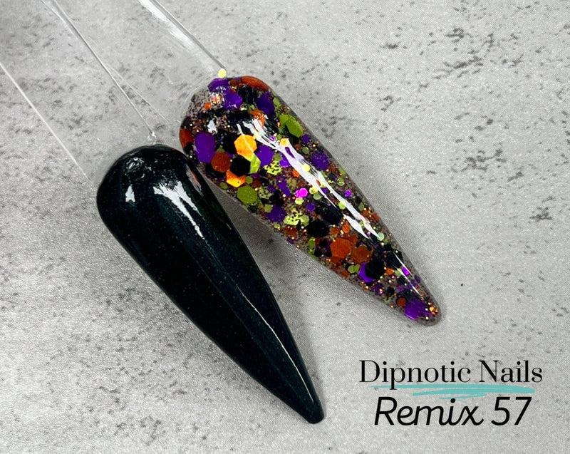 Photo shows swatch of Dipnotic Nails Dipnotic Remix 57- Glow Nail Dip Powder Collection