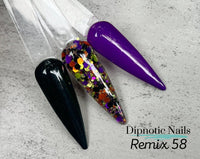 Photo shows swatch of Dipnotic Nails Dipnotic Remix 58- Glow Nail Dip Powder Collection