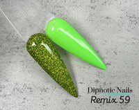 Photo shows swatch of Dipnotic Nails Dipnotic Remix 59- Glow Nail Dip Collection