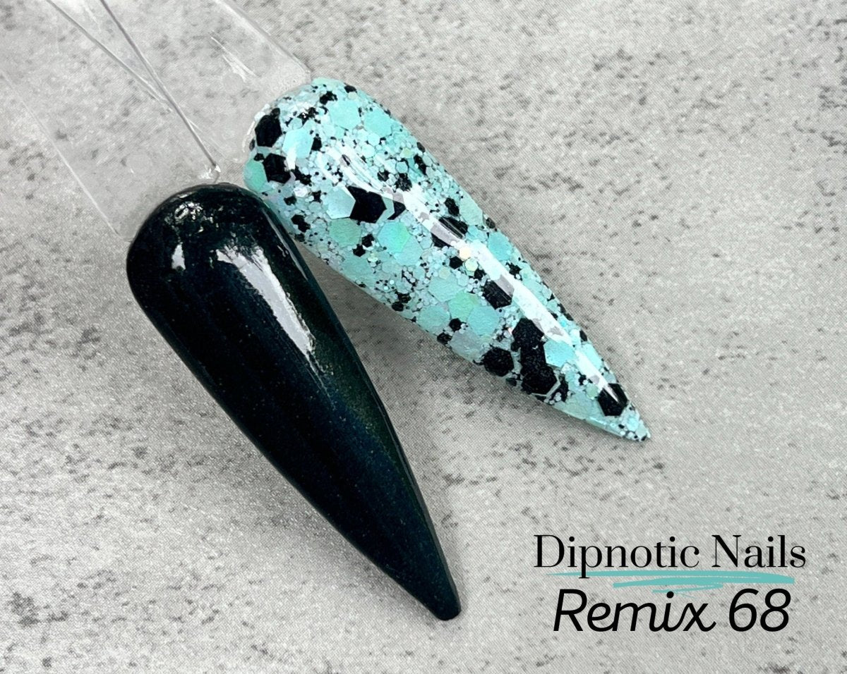 Photo shows swatch of Dipnotic Nails Dipnotic Remix 68- Glow Nail Dip Powder Collection