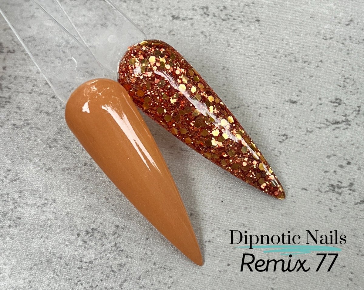 Photo shows swatch of Dipnotic Nails Dipnotic Remix 77- Nail Dip Powder Collection