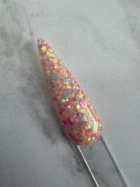 Photo shows swatch of Dipnotic Nails Flower Power Nail Dip Powder