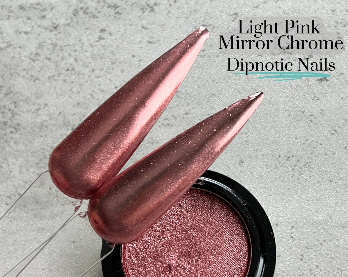 Light Pink Mirror Chrome Nail Pigment Powder – Dipnotic Nails