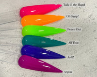 Photo shows swatch of Dipnotic Nails Nineties Collection Nail Dip Powder