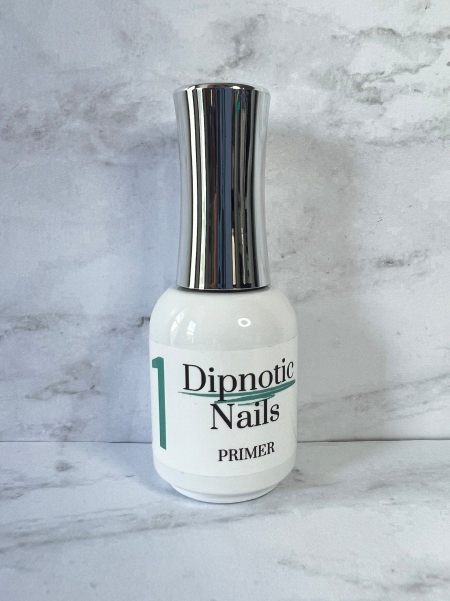 Photo shows swatch of Dipnotic Nails Primer (Step 1)